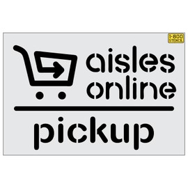 46" Hyvee Aisle Online Pickup Stencil - 1/16" (.063") Light-Duty LDPE