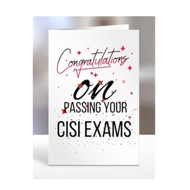 Congratulations on passing your CISI EXAMS Card, Gifts for Men or Women, Presents for Christmas, Greetings Card, Him, Her, Female, Male, A5-115_28