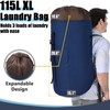 Backpack Laundry Bag, 115L XL Laundry Bags with Straps, Extra
