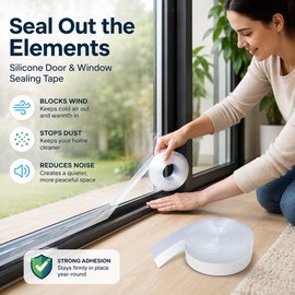 Silicone Door & Window Seal Strip for Gap Sealing – 5M Self-Adhesive Draft Barrier for Home Doors & Windows