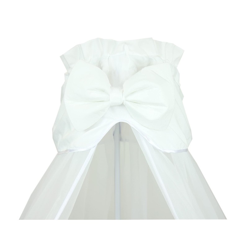 TupTam Baby Cot Canopy with Bow Transparent Colour: White Size: