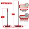 JEHONN Floor Mop Dry Wet Flat Dust Mops with Microfiber