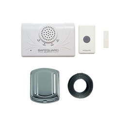Door Buzzer for Business Entry - Safeguard Supply ERA-DOOR-BUZZER - Long Range Wireless Doorbell with 12VDC 2 inch Chrome Buzzer & Transmitter with Magnetic Door Chime or Push Button Operation