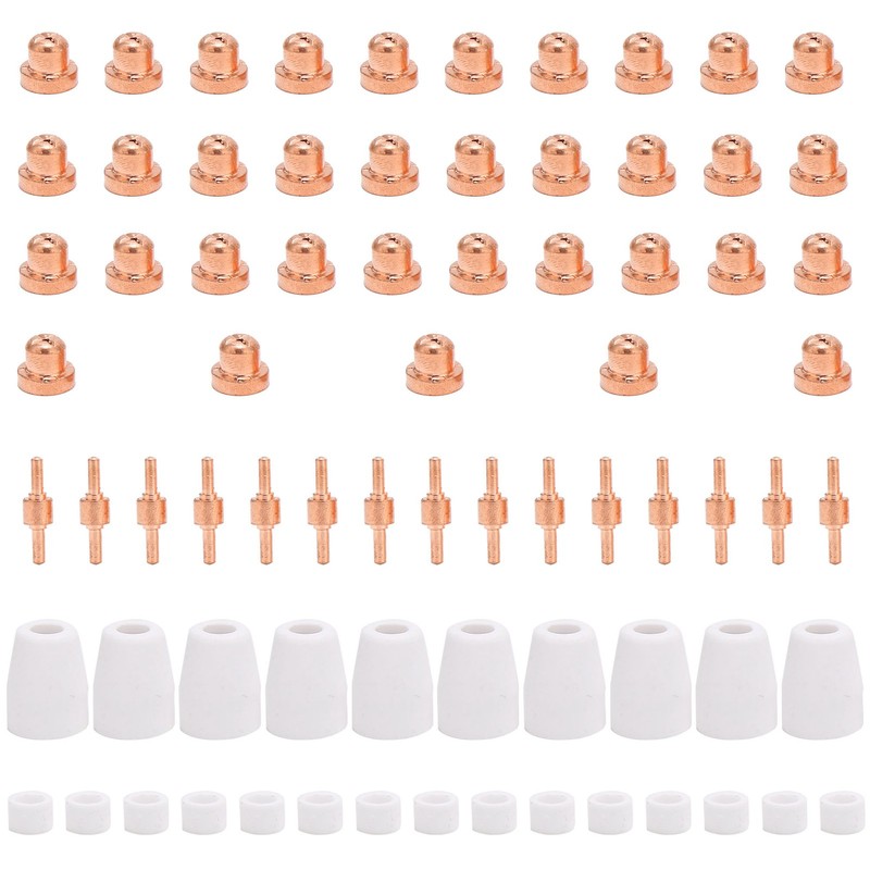 Electrode Nozzles Cups Kit Short PT‑31 Copper Consumables Welding Machine