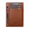 ALLEN & MATE Leather Card Holder Slim Wallet, RFID Blocking