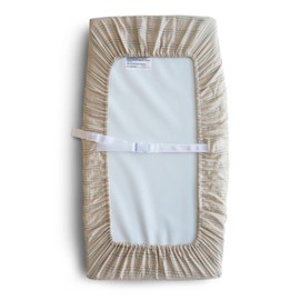 Mushie Washable Changing Mat Cover | Changing Mat Cover 70 x 45 cm, Fits Standard Changing Mat | Adjustable Seat Belts (Retro Stripes)