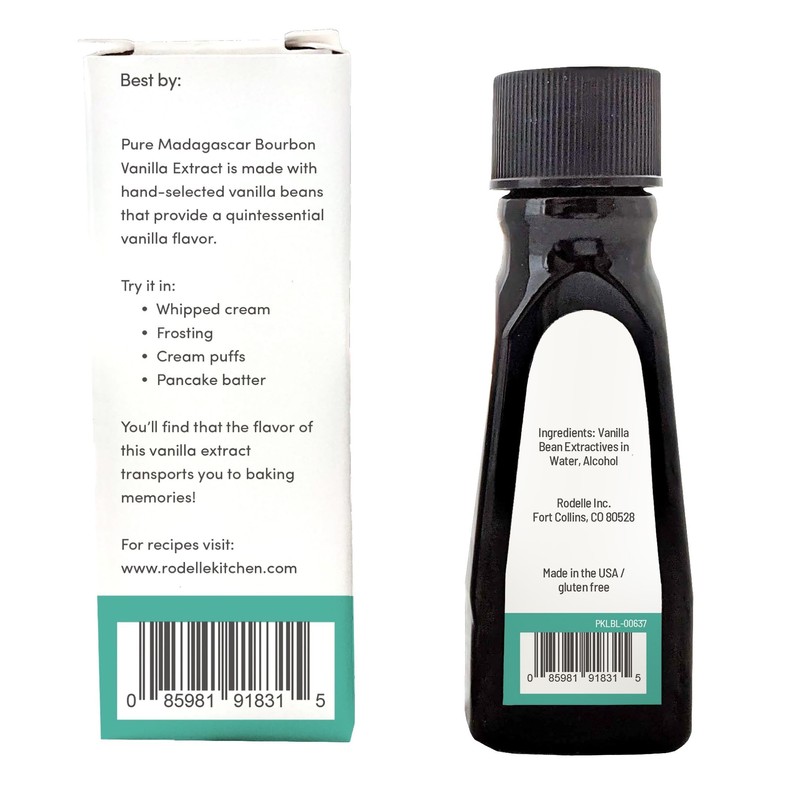 Rodelle Madagascar Single Origin Pure Vanilla Extract 1oz