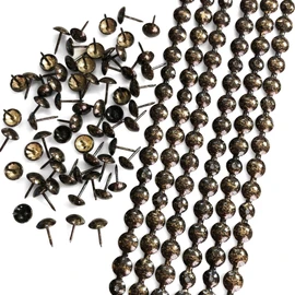 Let's Decorate 10Meters D11mm Upholstery Tacks Antique Color Sofa Nailhead Strips,Furniture Bench Sofa Tacks,Loosing Tacks Matched,DIY Furniture Accessory(P:11mm Antique)