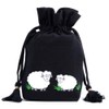 Lantern Moon Arts & Craft's KP350699 Embroidered Drawstring Soft Cotton