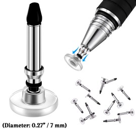 12 Pieces Stylus Pen Tips Replacement Tips Precision Round Shape Replaceable Stylus Universal Stylus Pen Disc Tips for Touch Screen Devices Daily Using Supplies