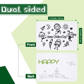 2 Pieces Dry Erase White Board Double Sided Reusable Whiteboards with 4 Markers in 4 Colors, Portable Learning Writing Board Set for Teachers, Students, Class Reward 8.3 x 11.8 Inch (Over 6 Years)