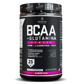 SASCHA FITNESS BCAA 411  Glutamine, HMB, L-Carnitine, HICA  Powerful and Instant Powder Blend with Branched Chain Amino Acids (BCAAs) for Pre, Intra  