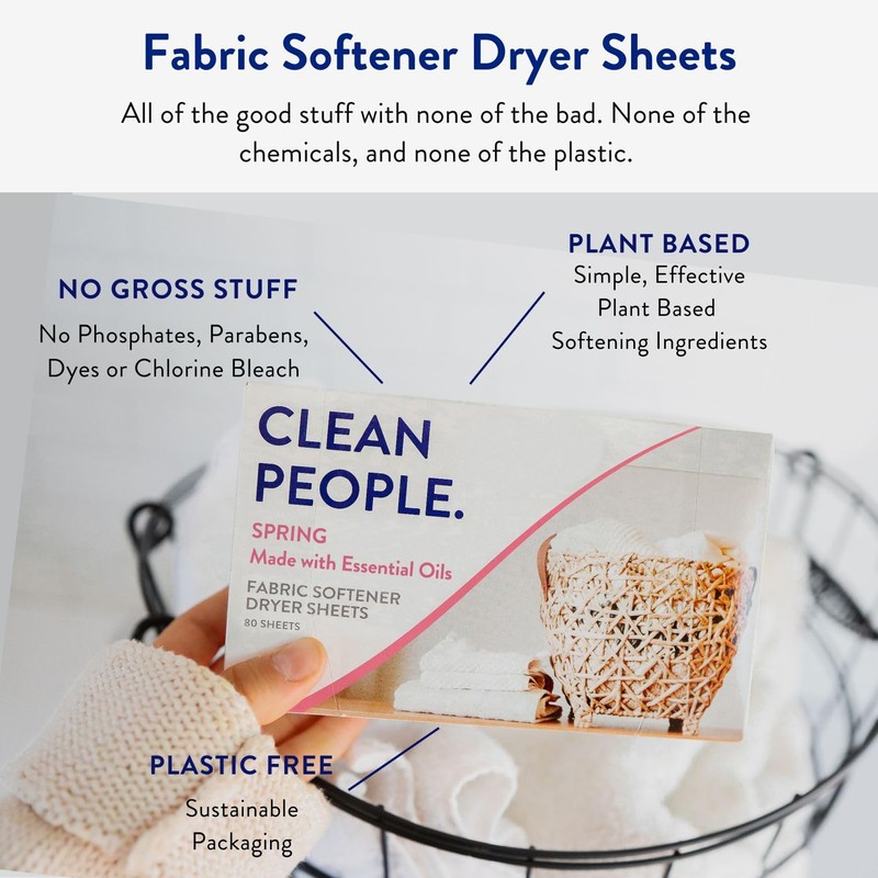 The Clean People Fabric Softener Sheets - Dryer Sheets -