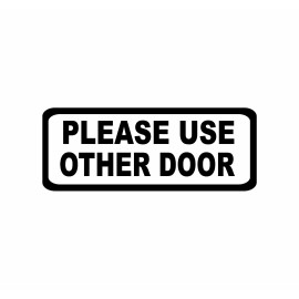 CrownVinyl.com Please Use Other Door Sign Vinyl Decal - Door Window Wall - Business, Office - Black