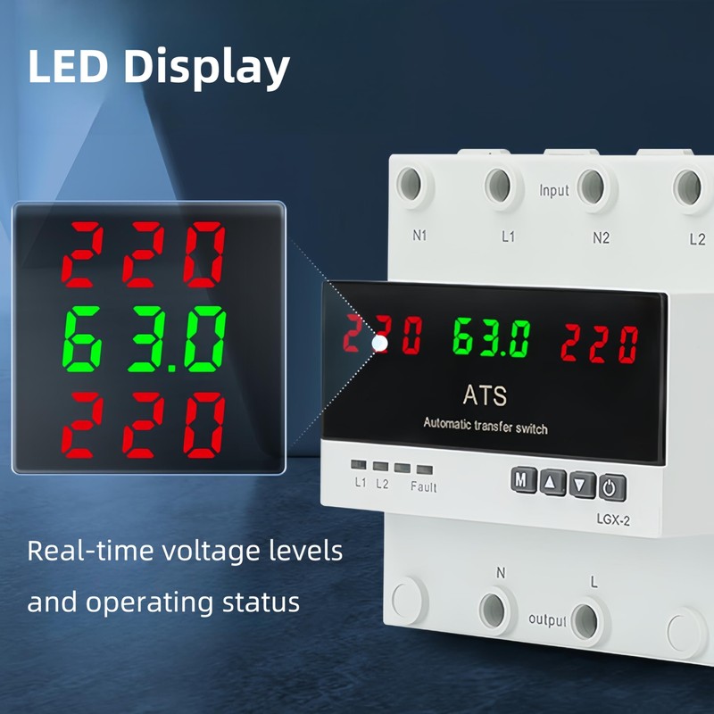 63A 110V Automatic Transfer Switch, Auto/Manual Generator Transfer Switch, DIN