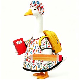 Back to School Porch Goose Outfits Fits 23 inch Cement/Plastic Statue