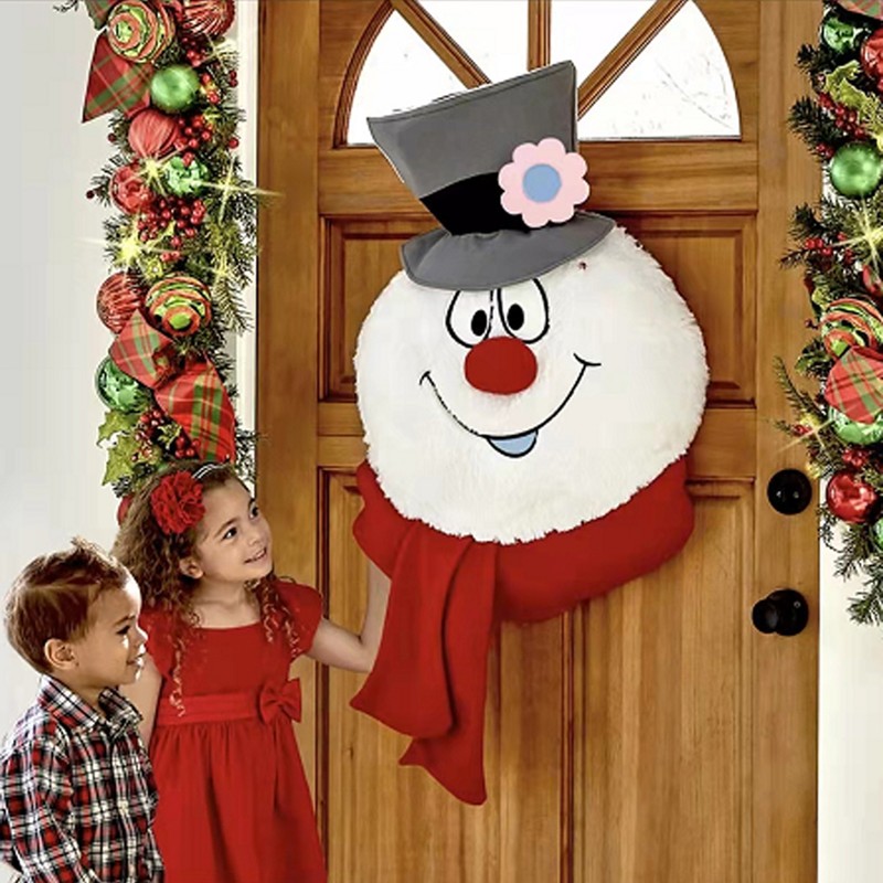 Christmas Tree Topper Singing Snowman Hugger for Winter Party Holiday