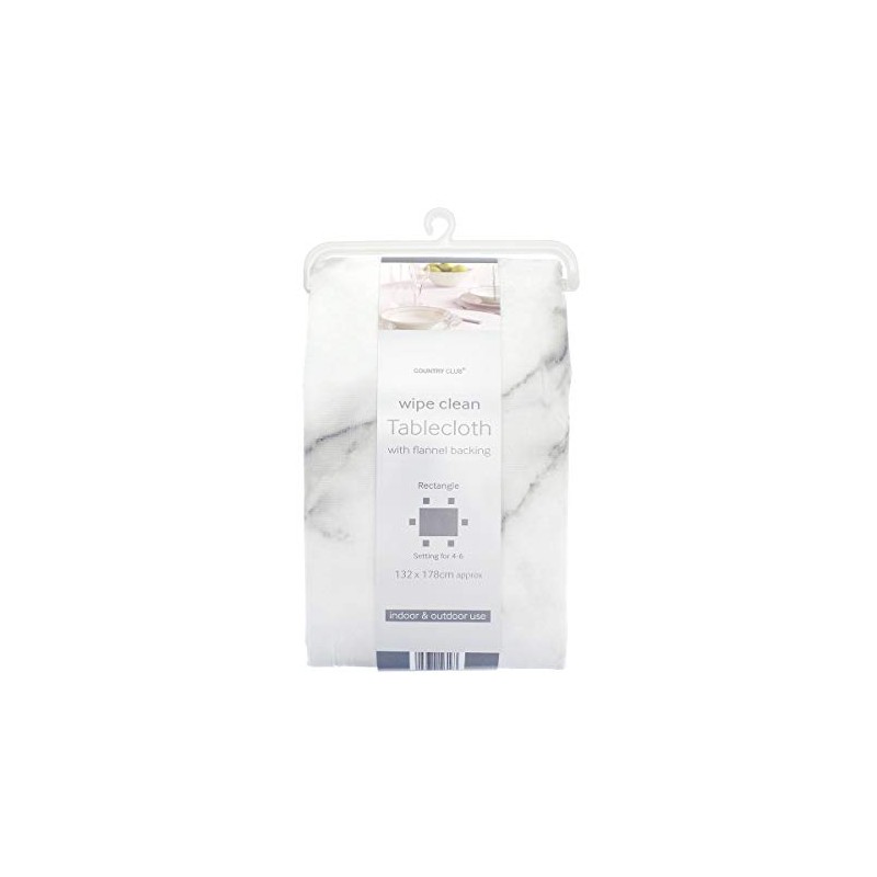 Country Club PVC Tablecloth, Marble