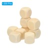 PATIKIL 15mm Blank Wooden Dice, 200 Pack Unfinished Wooden Blocks