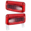 Partsam Rectangular Red LED RV Camper Trailer Stop Turn Brake