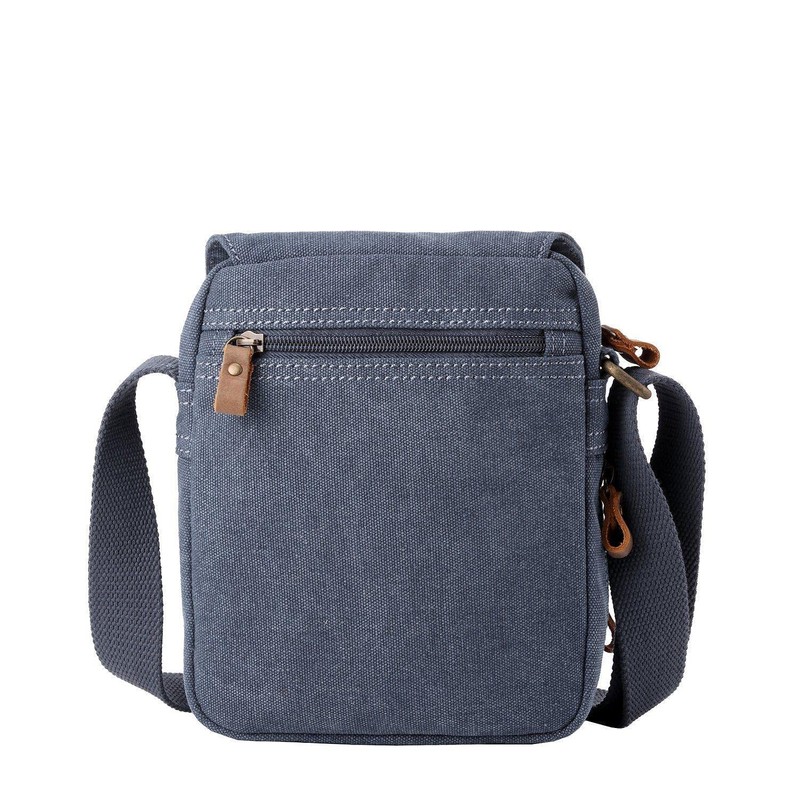 Troop London TRP0239 Classic Canvas Across Body Bag Khaki