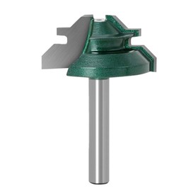 Bestgle 45° Chamfer Cutter, 0.25 inch (6.35 mm), Carbide Trimmer, Router Bit, Bose Face Bit, V-Groove Bit, 45 Degree Mortise Cutter, Double-edged Cutting Design, 3D CNC Carving Woodworking V-Groove