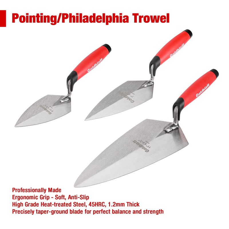 Goldblatt 6PCS Masonry Hand Tool Set - 11" x 5-1/2"