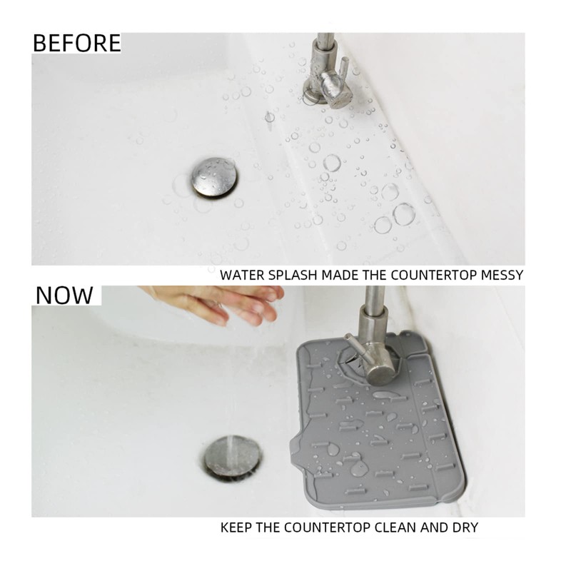 2-Pack Bytelive Silicone Sink Mat, Mini Sink Splash Guard and