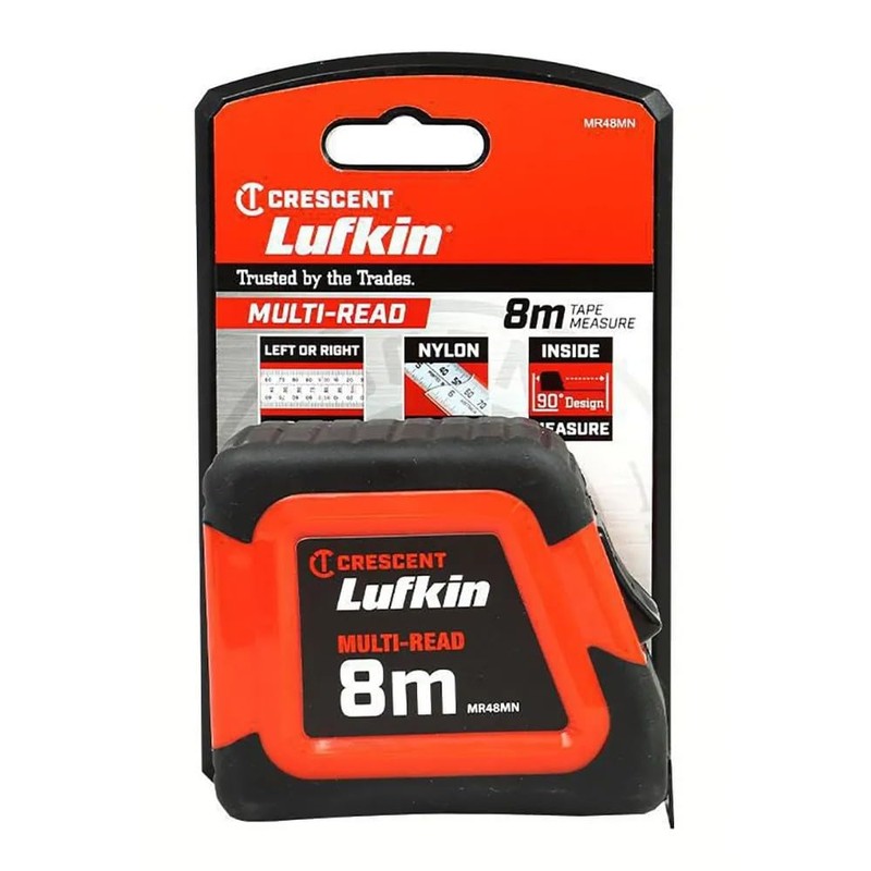 Crescent MR48MN Lufkin Multi Read Tape Measure, 8 Meter Length