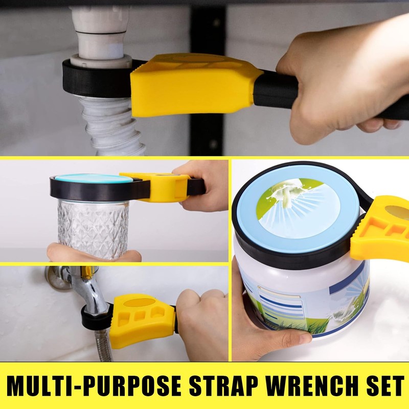 XLTXWD 2PCS Strap Wrench, Filter Strap Adjustable Heavy Duty for