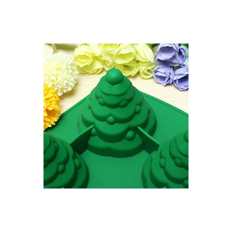 Honfitat Bluelover 3D Weihnachtsbaum Kuchenform aus Silikon, Backform für Kekse
