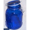 Circleware Blue Orchard cobalt blue colored glass Jars, 2 piece: