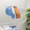 NiHome Wall Mount Clear Acrylic Hand Towel Racks 2-Pack for