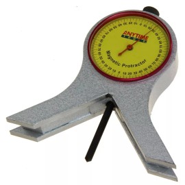 Anytime Tools Magnetic Dial Protractor with Punch 360° (0-90° / 4 quad) Tubing Centering Head