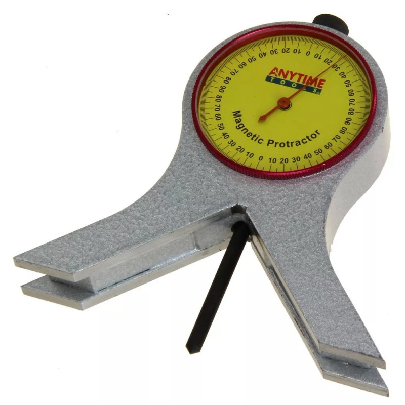 Anytime Tools Magnetic Dial Protractor with Punch 360° (0-90° /