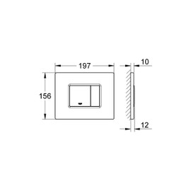 GROHE 38776SD0 Skate Cosmopolitan Actuation Plate, Stainless Steel