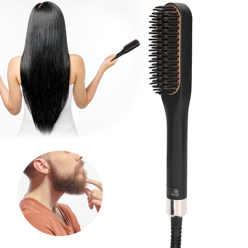 Electric Beard Straightening Comb Multifunctional Beard Straightener Brush for Men