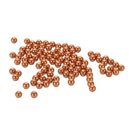 sourcing map 100 Pcs Precision Solid Copper Bearing Balls 3mm Pure Copper Ball Spheres for Machinery, Automotive, and DIY (T2 Copper)