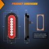 Nilight 2PCS 6Inch Oval LED Trailer Tail Lights Red White