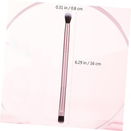 Outanaya Double Ended Professional Makeup Brush Portable Eyebrow Eyeshadow Tool Dark Matted Golden for Daily and Professional Use present for Makeup Enthusiasts