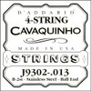 D'Addario J9302 Plain Steel Single Cavaquinho String, .013