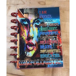 Handmade *Woman. Fierce. Unapologetic.* Cover Set 4 use w/ TUL/Arc (8 disc) Planner-