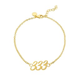 Balilou Angel Numbers Necklace Angel Number Bracelet Spiritual Jewellery Sign Cosmic Numbers 333, Stainless Steel