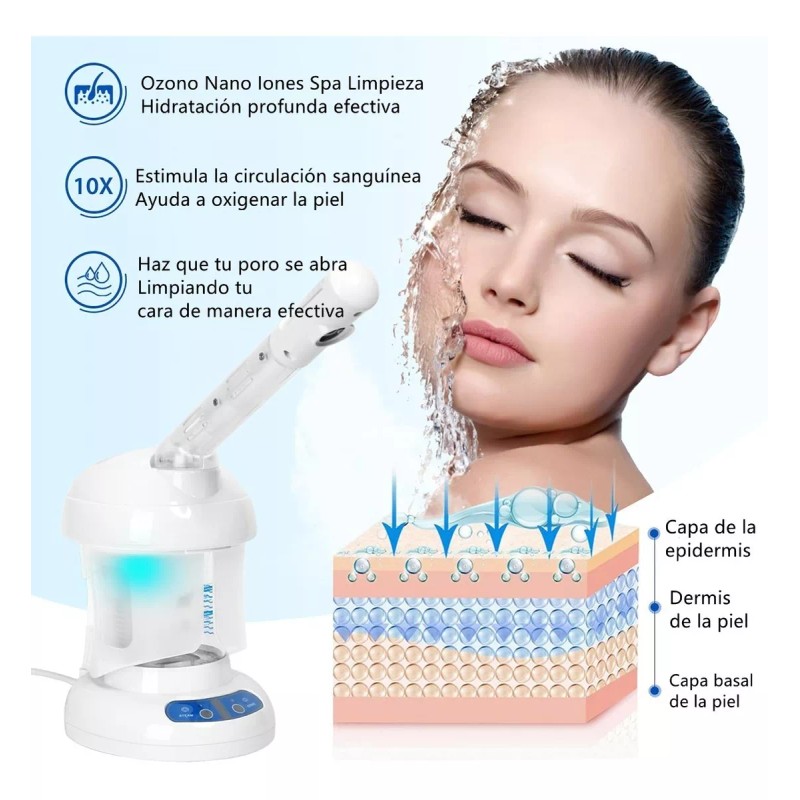 Kingsteam Vaporizador Facial Ozono Nano Iones Spa Limpieza