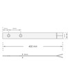 Flat Anchor Set for Embedding in Concrete, Includes Mounting Material