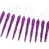 Christmas Concepts® 12cm Glitter Icicle Decorations Christmas Tree Trims (PURPLE,
