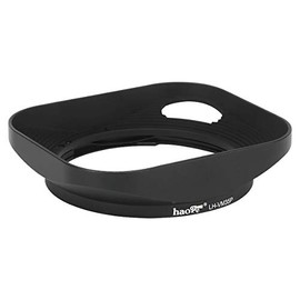 Haoge LH-VM35P Bayonet Metal Rectangular Square Lens Hood for Voigtlander Nokton Aspherical ASPH 40mm f/1.2 VM, 35mm f1.2 VM, 50mm f1.2 VM Leica M LM Mount Lens Replaces LH-8 Hollow Out Designed Black