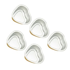 Cuenco para Cera Derretida Corazón Metal Dorado 5 Piezas Depilación