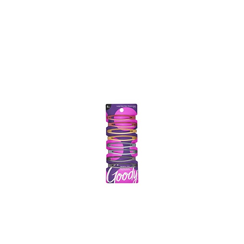 Goody Snap & Go Contour Clips, Assorted Metallic Colors, 8CT