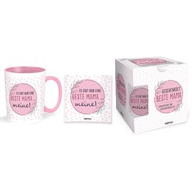 Trötsch Set aus Tasse und Buch Geschenkset Mama Keramiktasse und Geschenkbüchlein: Geschenkset Geburtstagsgeschenk Geschenkidee für Mama